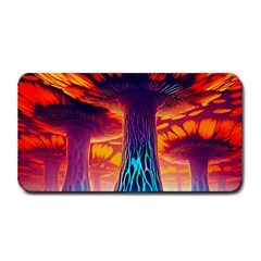 Sci-fi Fantasy Art Painting Colorful Pattern Medium Bar Mat by Ravend