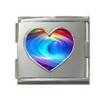 Art Fantasy Painting Colorful Pattern Design Mega Link Heart Italian Charm (18mm) Front