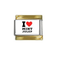 I Love Mint Julep Gold Trim Italian Charm (9mm) by ilovewhateva