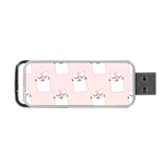 Pattern Pink Cute Sweet Fur Cats Portable USB Flash (One Side) Front