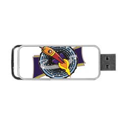 Rocket Space Clipart Illustrator Portable Usb Flash (one Side) by Salman4z