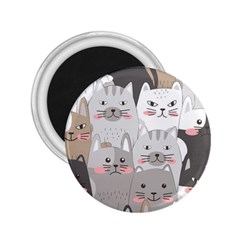 Cute Cats Seamless Pattern 2 25  Magnets by Salman4z