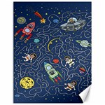 Cat Cosmos Cosmonaut Rocket Canvas 12  x 16  11.86 x15.41  Canvas - 1