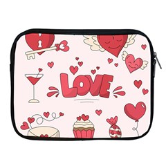 Hand Drawn Valentines Day Element Collection Apple Ipad 2/3/4 Zipper Cases by Salman4z