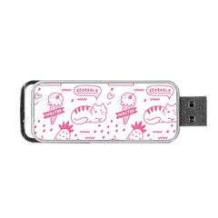 Cute-girly-seamless-pattern Portable Usb Flash (one Side) by Salman4z