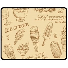 Ice-cream-vintage-pattern Fleece Blanket (medium) by Salman4z