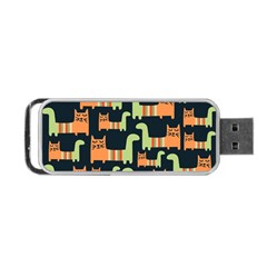 Seamless-pattern-with-cats Portable Usb Flash (one Side) by Salman4z