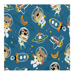 Seamless-pattern-funny-astronaut-outer-space-transportation Banner And Sign 4  X 4  by Salman4z