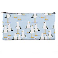 Cute-seagulls-seamless-pattern-light-blue-background Pencil Case by Salman4z