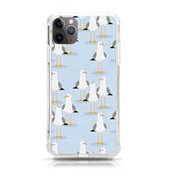 Cute-seagulls-seamless-pattern-light-blue-background Iphone 11 Pro Max 6 5 Inch Tpu Uv Print Case by Salman4z