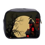 Halloween Moon Haunted House Full Moon Dead Tree Mini Toiletries Bag (Two Sides) Back