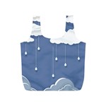 Clouds Rain Paper Raindrops Weather Sky Raining Full Print Recycle Bag (S) Front