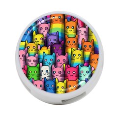 Cats Rainbow Pattern Colorful Feline Pets 4-port Usb Hub (two Sides) by Ravend