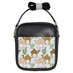 Camels-cactus-desert-pattern Girls Sling Bag by Salman4z