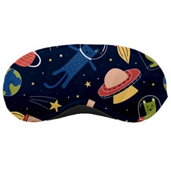 Seamless-pattern-with-funny-aliens-cat-galaxy Sleeping Mask by Salman4z