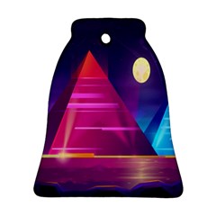 Egyptian-pyramids-night-landscape-cartoon Ornament (bell) by Salman4z