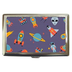 Space-seamless-pattern Cigarette Money Case by Salman4z