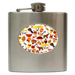 Africa-jungle-ethnic-tribe-travel-seamless-pattern-vector-illustration Hip Flask (6 Oz) by Salman4z