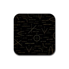 Abstract-math Pattern Rubber Square Coaster (4 Pack) by Salman4z