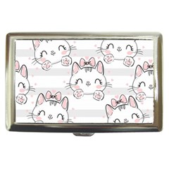 Cat-with-bow-pattern Cigarette Money Case by Salman4z