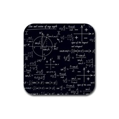 Mathematical-seamless-pattern-with-geometric-shapes-formulas Rubber Square Coaster (4 Pack) by Salman4z