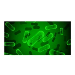 Green-rod-shaped-bacteria Satin Wrap 35  X 70  by Salman4z