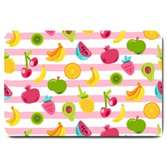 Tropical-fruits-berries-seamless-pattern Large Doormat by Salman4z