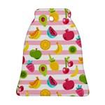 Tropical-fruits-berries-seamless-pattern Bell Ornament (Two Sides) Front