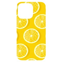 Lemon-fruits-slice-seamless-pattern Iphone 14 Pro Max Black Uv Print Case by Salman4z