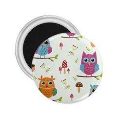 Forest-seamless-pattern-with-cute-owls 2 25  Magnets by Salman4z