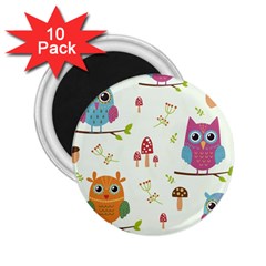 Forest-seamless-pattern-with-cute-owls 2 25  Magnets (10 Pack)  by Salman4z