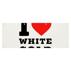 I Love White Gold  Banner And Sign 8  X 3  by ilovewhateva