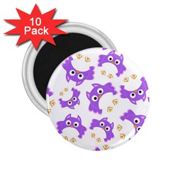 Purple-owl-pattern-background 2 25  Magnets (10 Pack)  by Salman4z