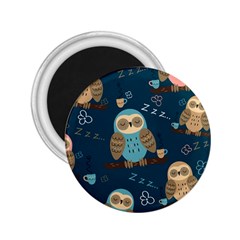 Seamless-pattern-owls-dreaming 2 25  Magnets by Salman4z