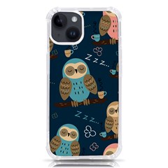 Seamless-pattern-owls-dreaming Iphone 14 Tpu Uv Print Case by Salman4z