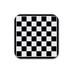 Chess-board-background-design Rubber Square Coaster (4 pack) Front