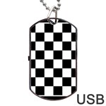 Chess-board-background-design Dog Tag USB Flash (Two Sides) Front