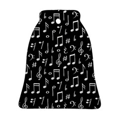 Chalk-music-notes-signs-seamless-pattern Ornament (bell) by Salman4z