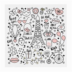 Big-collection-with-hand-drawn-objects-valentines-day Medium Glasses Cloth by Salman4z