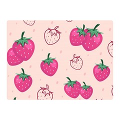 Seamless-strawberry-fruit-pattern-background Two Sides Premium Plush Fleece Blanket (mini) by Salman4z