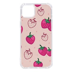 Seamless-strawberry-fruit-pattern-background Iphone 14 Plus Tpu Uv Print Case by Salman4z