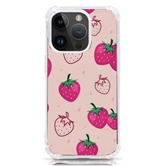 Seamless-strawberry-fruit-pattern-background Iphone 14 Pro Tpu Uv Print Case by Salman4z