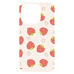 Strawberries-pattern-design Iphone 14 Pro Black Uv Print Case by Salman4z