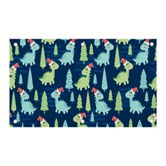 Cute Dinosaurs Animal Seamless Pattern Doodle Dino Winter Theme Banner And Sign 5  X 3  by pakminggu