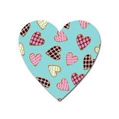 Seamless Pattern With Heart Shaped Cookies With Sugar Icing Heart Magnet by pakminggu