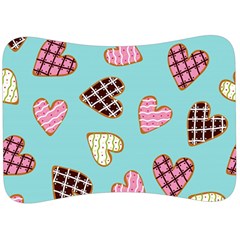 Seamless Pattern With Heart Shaped Cookies With Sugar Icing Velour Seat Head Rest Cushion by pakminggu