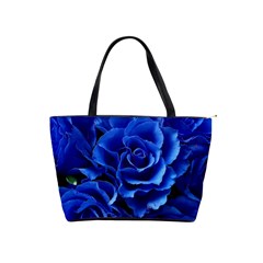 Blue Roses Flowers Plant Romance Blossom Bloom Nature Flora Petals Classic Shoulder Handbag by pakminggu