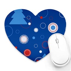 Christmas Pattern Tree Design Heart Mousepad by pakminggu