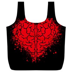 Heart Brain Mind Psychology Doubt Full Print Recycle Bag (xl) by pakminggu