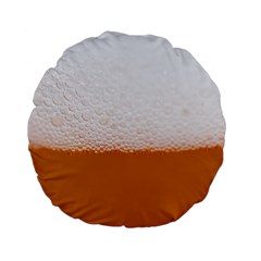 Beer Foam Bubbles Alcohol Glass Standard 15  Premium Flano Round Cushions by pakminggu